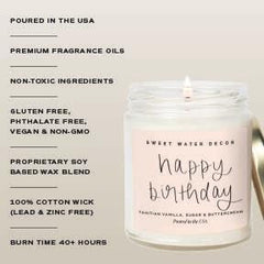 Sweet Water Decor Vanilla Buttercream scent enhances cozy home gatherings.