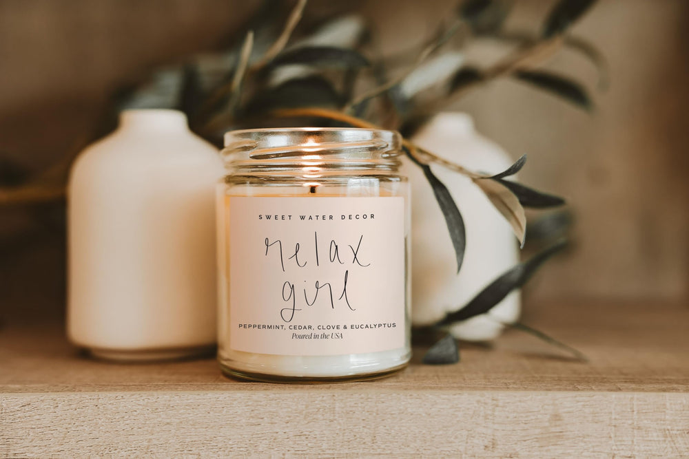 Sweet Water Decor Relax Girl complements rustic modern and farmhouse home styling.