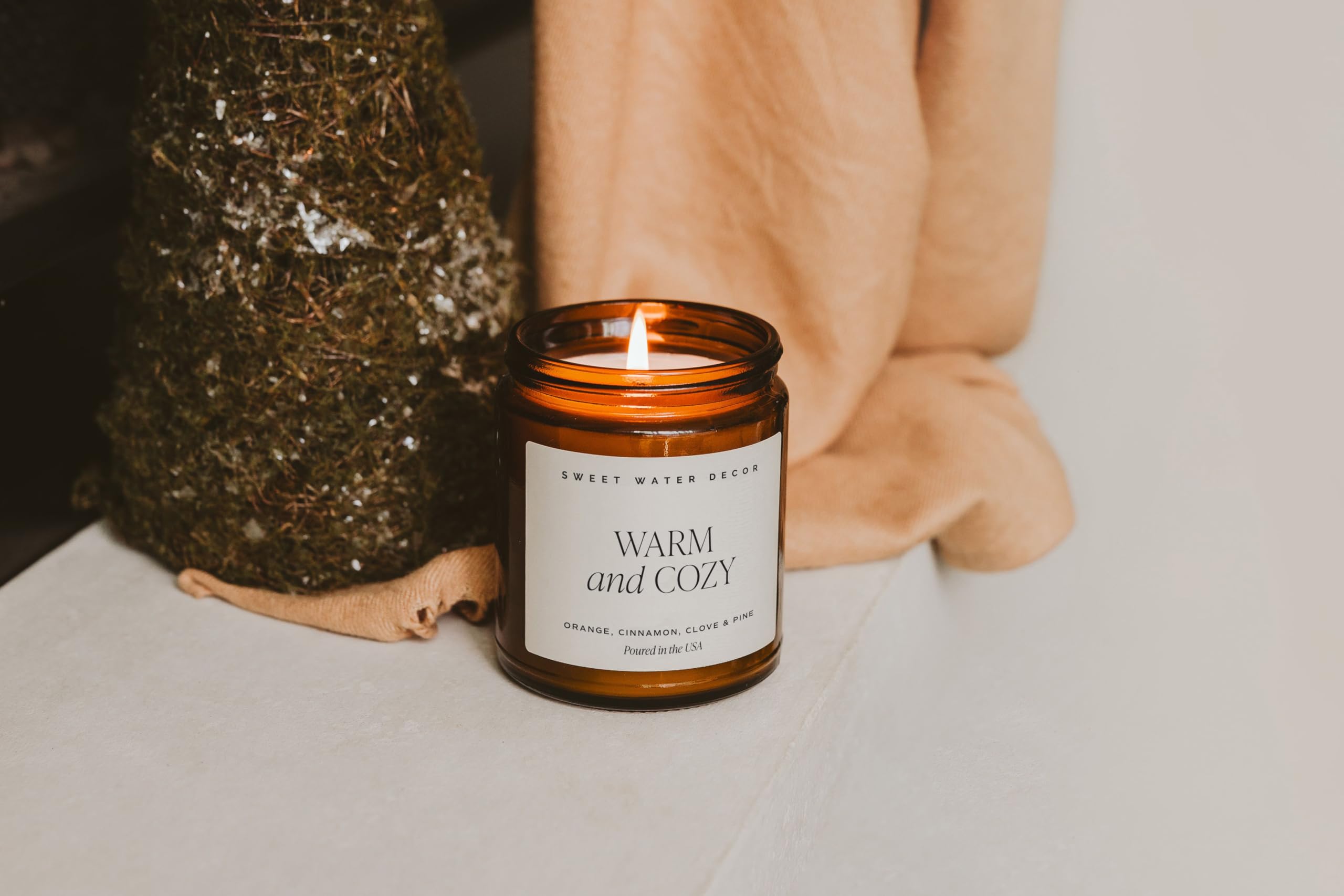 Sweet Water Decor 40-hour-burn time candle adds long-lasting ambiance