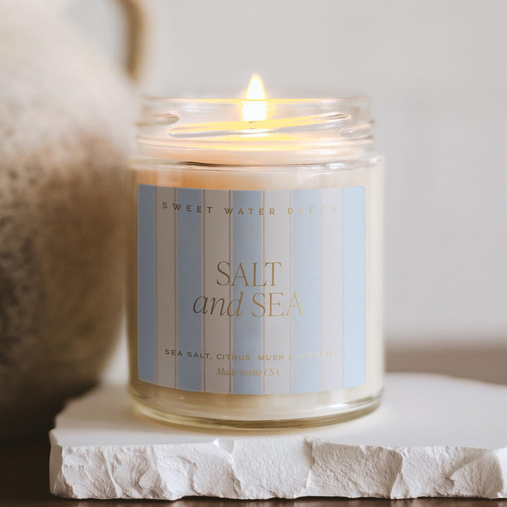 Sweet Water Decor wick close-up ready for steady, even burn