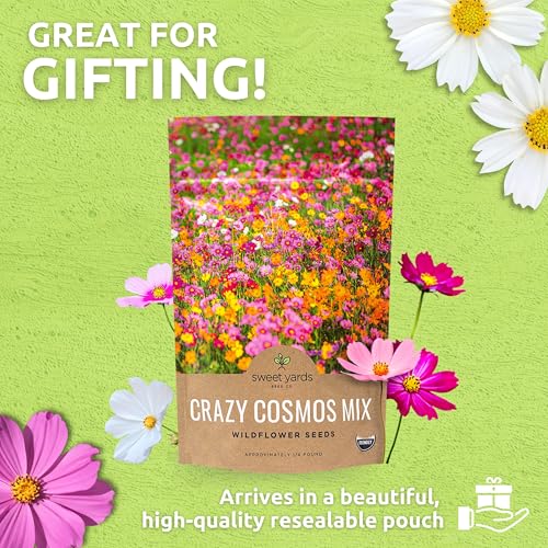 Pack includes planting instructions for easy setup with Sweet Yards cosmos seeds