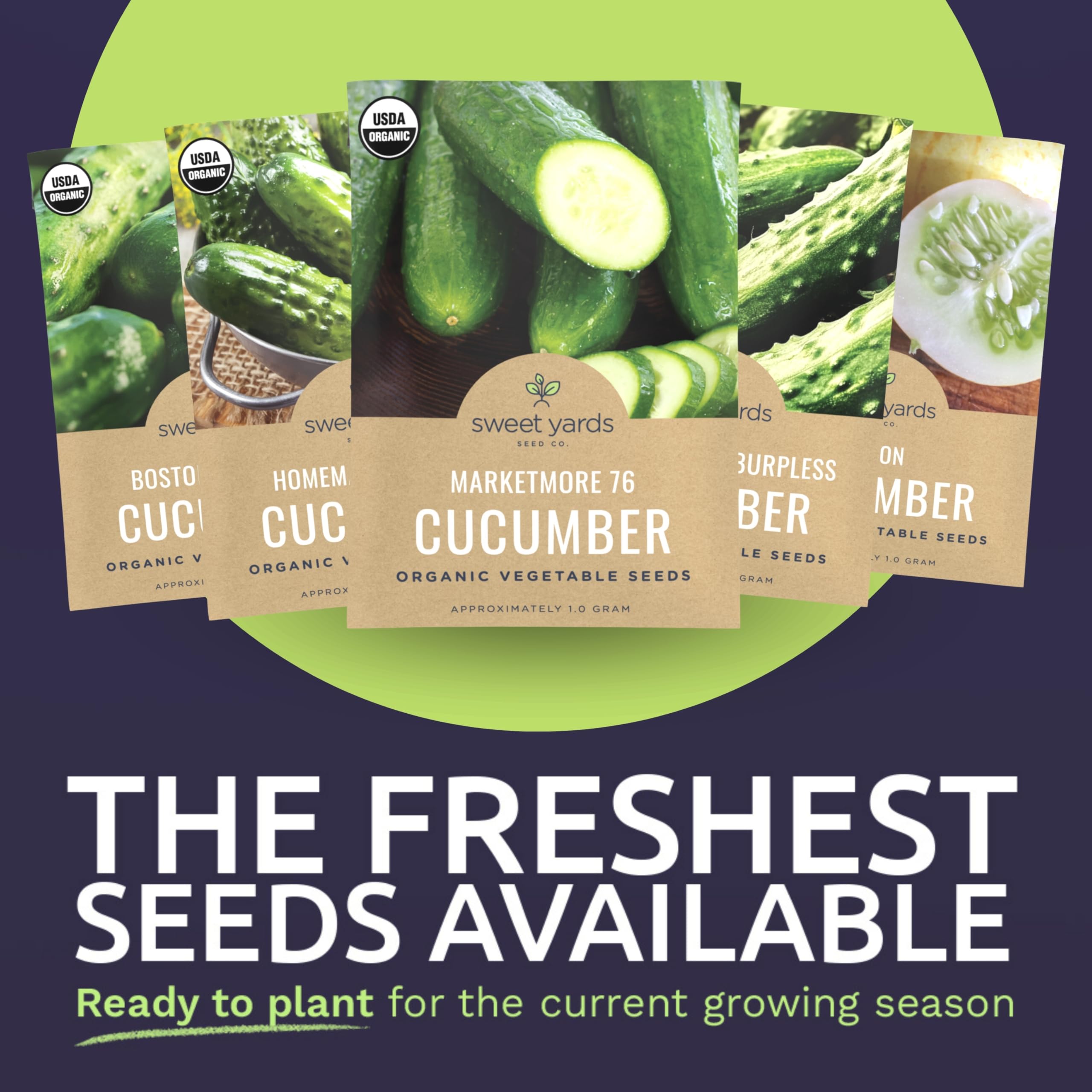 Sweet Yards Homemade Pickles cucumber seeds ideal for small-batch pickling.