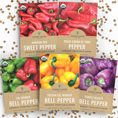 Sweet Yards premium seed packaging ready for storage and planting