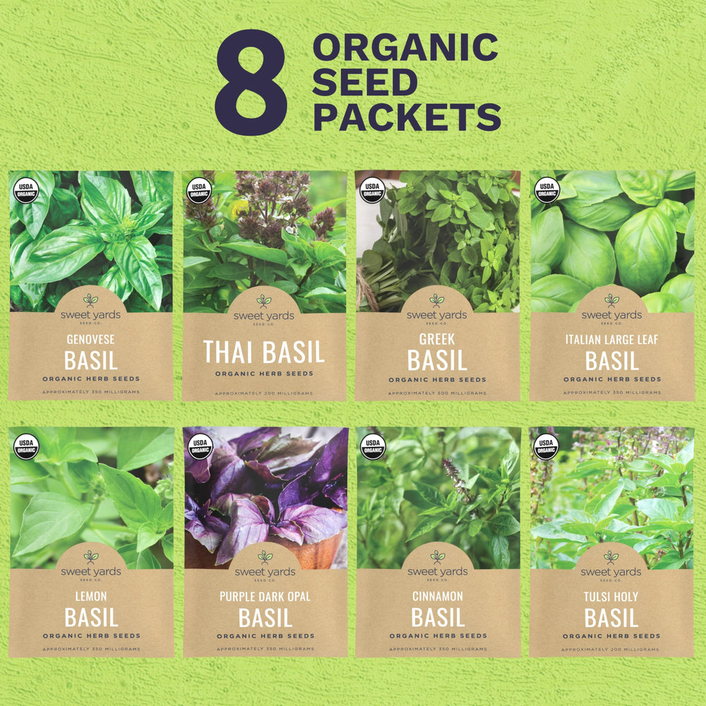 Sweet Yards Thai basil seeds packet for aromatic dishes and container gardening