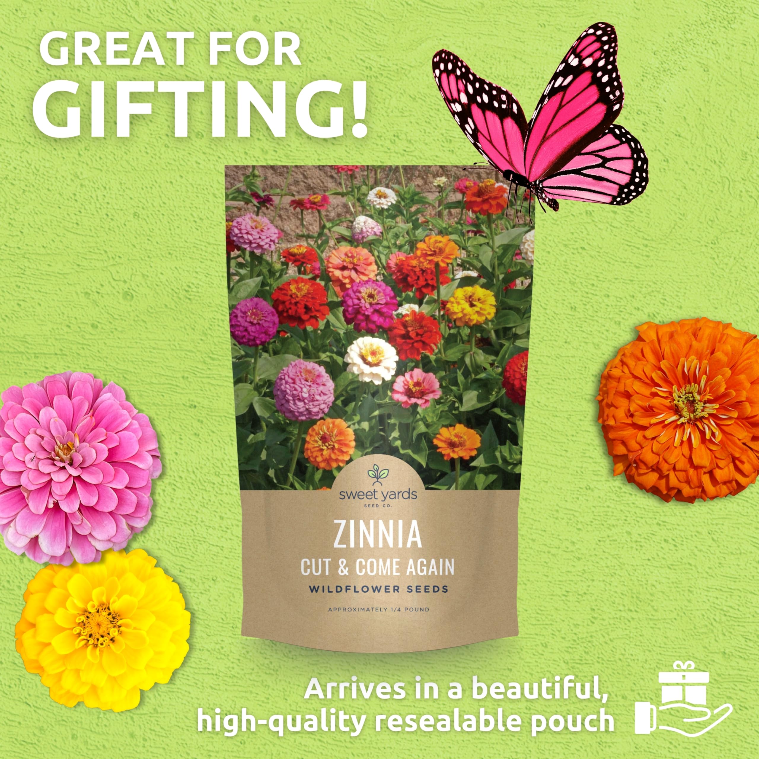 Sweet Yards zinnias in a vase, perfect for home arrangements.