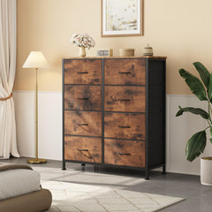 Sweetcrispy fabric-tower side view showcasing spacious storage in a bedroom