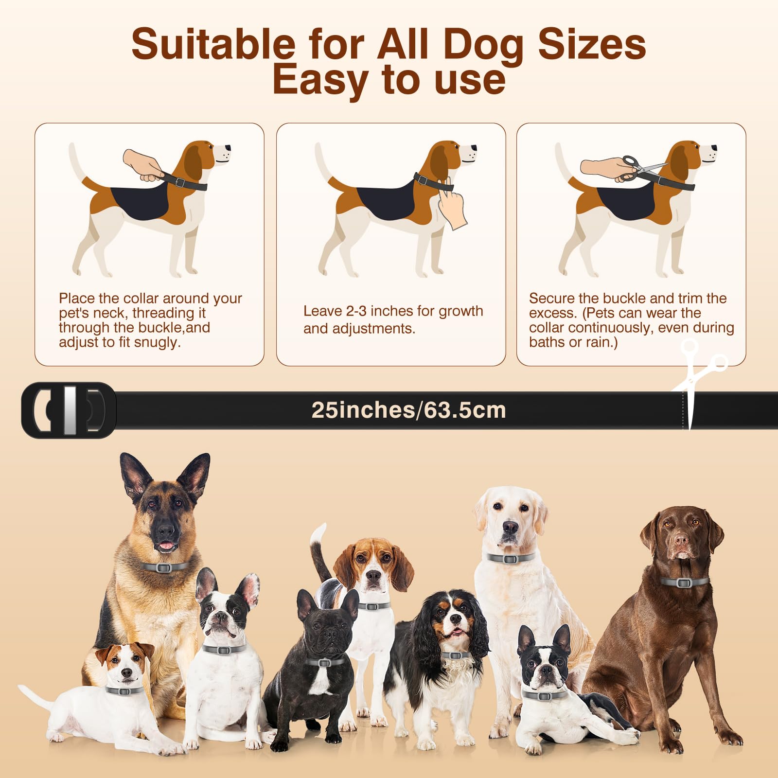 SweetEcho flea collar soft texture, gentle on skin.