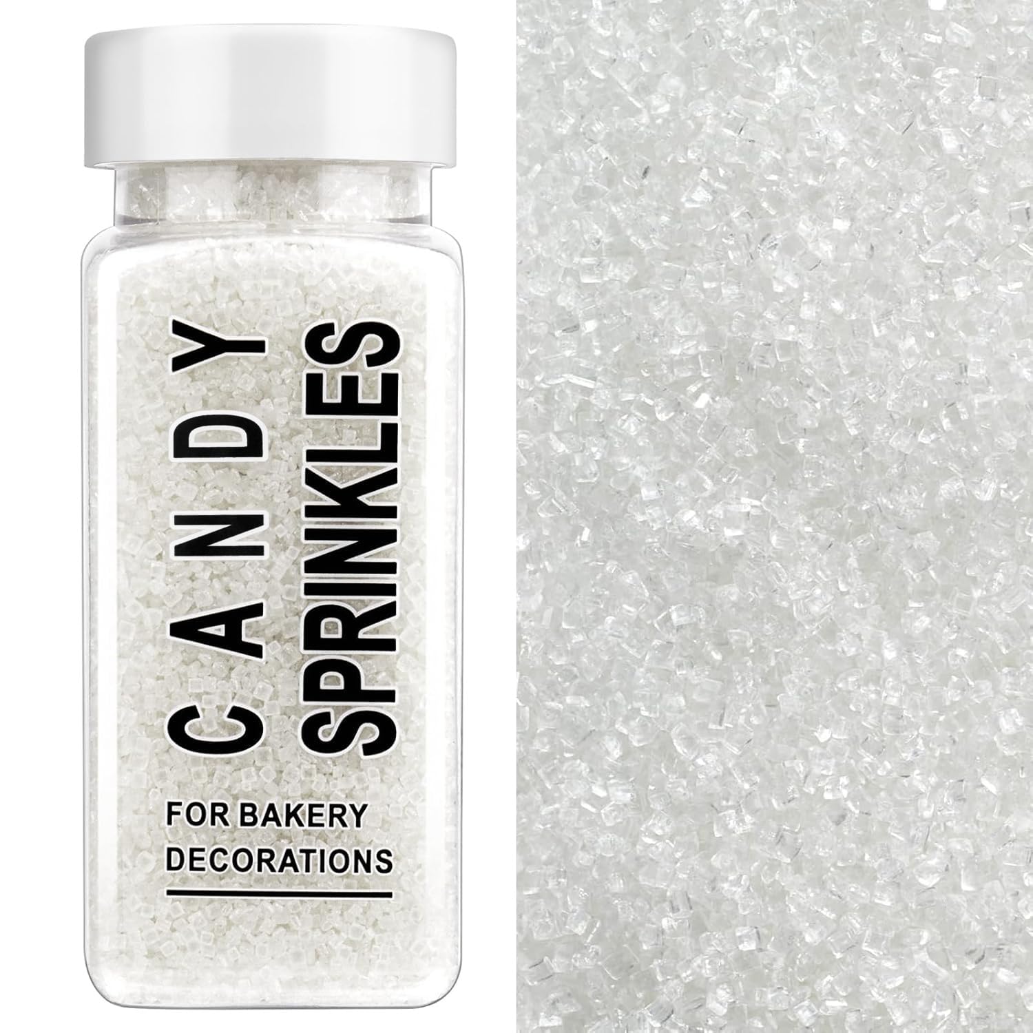 SweetGrove White Sanding Sugar bottle adds festive sparkle to desserts