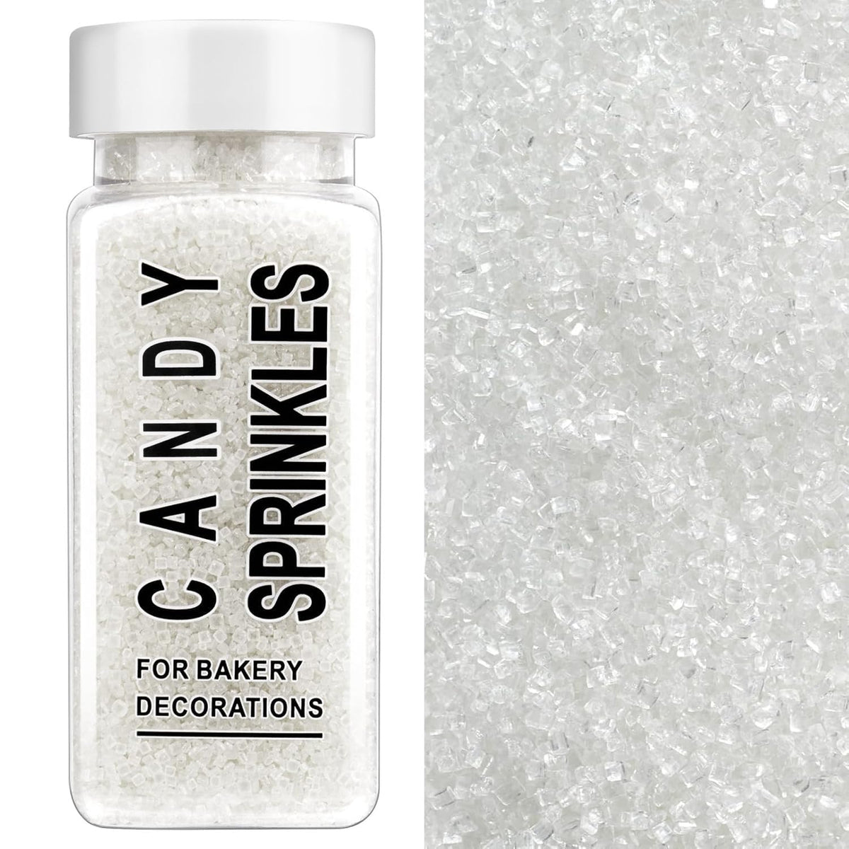 SweetGrove White Sanding Sugar bottle adds festive sparkle to desserts