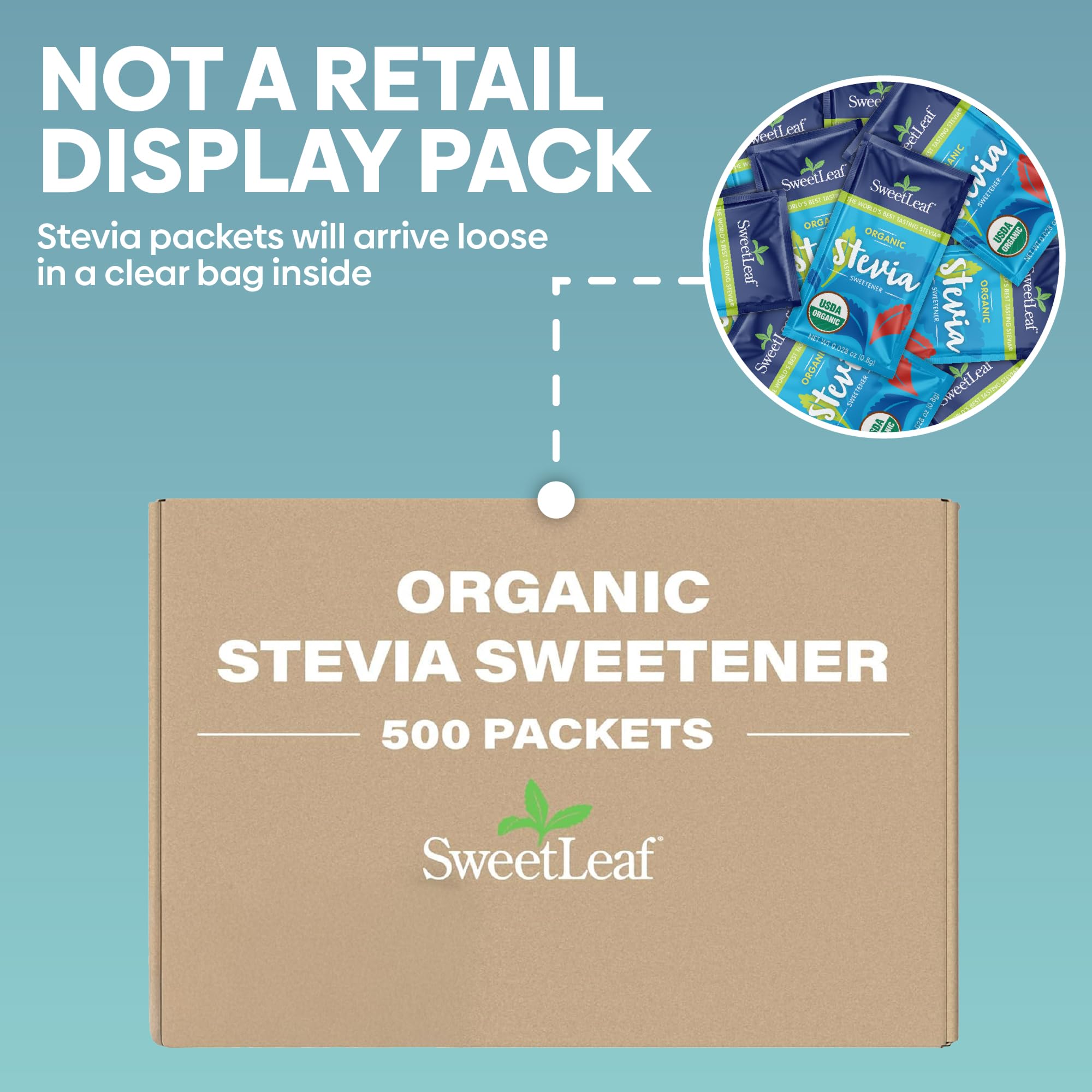 SweetLeaf stevia packets intended for smoothies and drinks