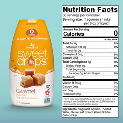 SweetLeaf caramel drops added to coffee deliver natural sweetness.