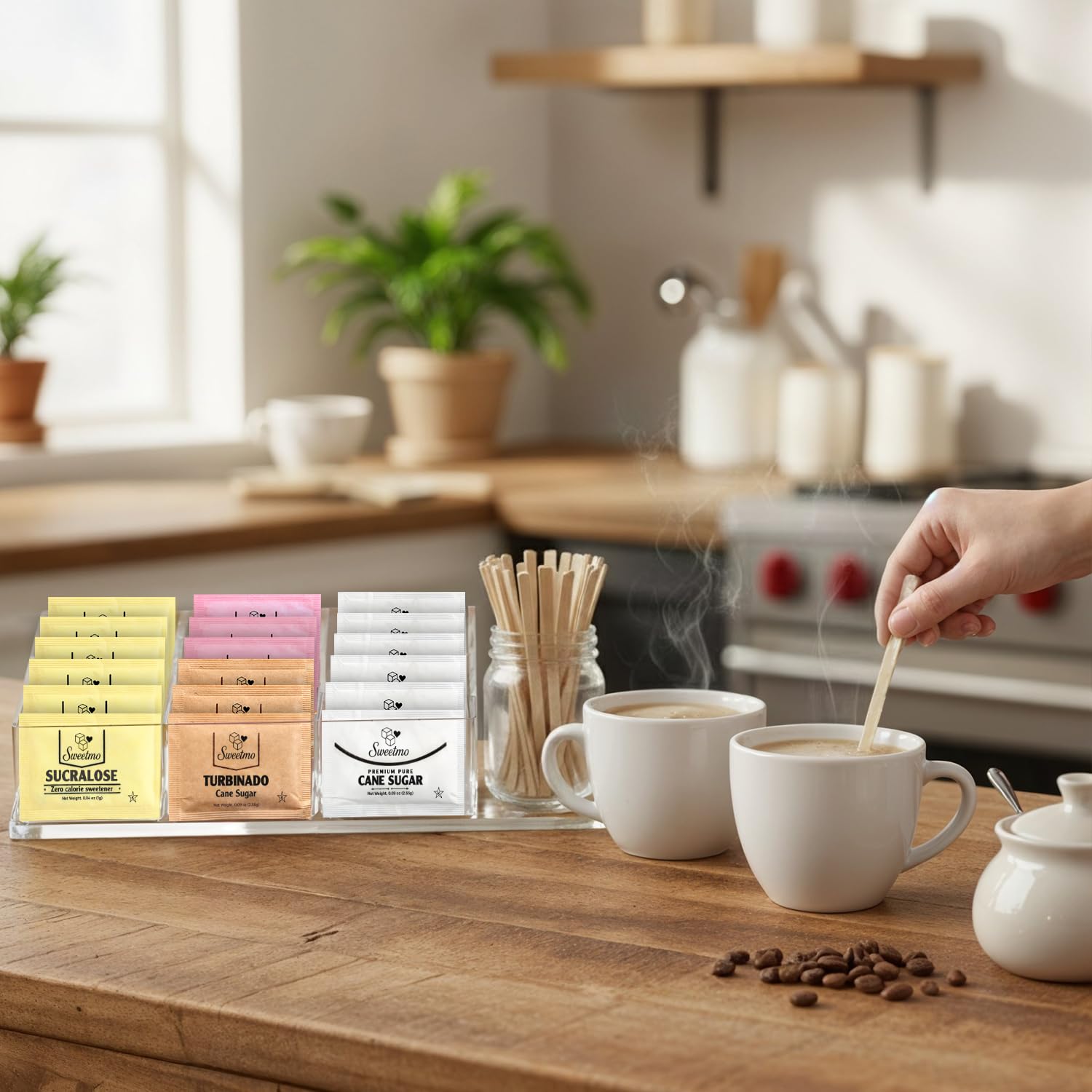 Sweetmo on-the-go packets fit purses, bags, and travel.