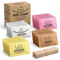 Sweetmo variety pack sugar packets for versatile sweetness options.