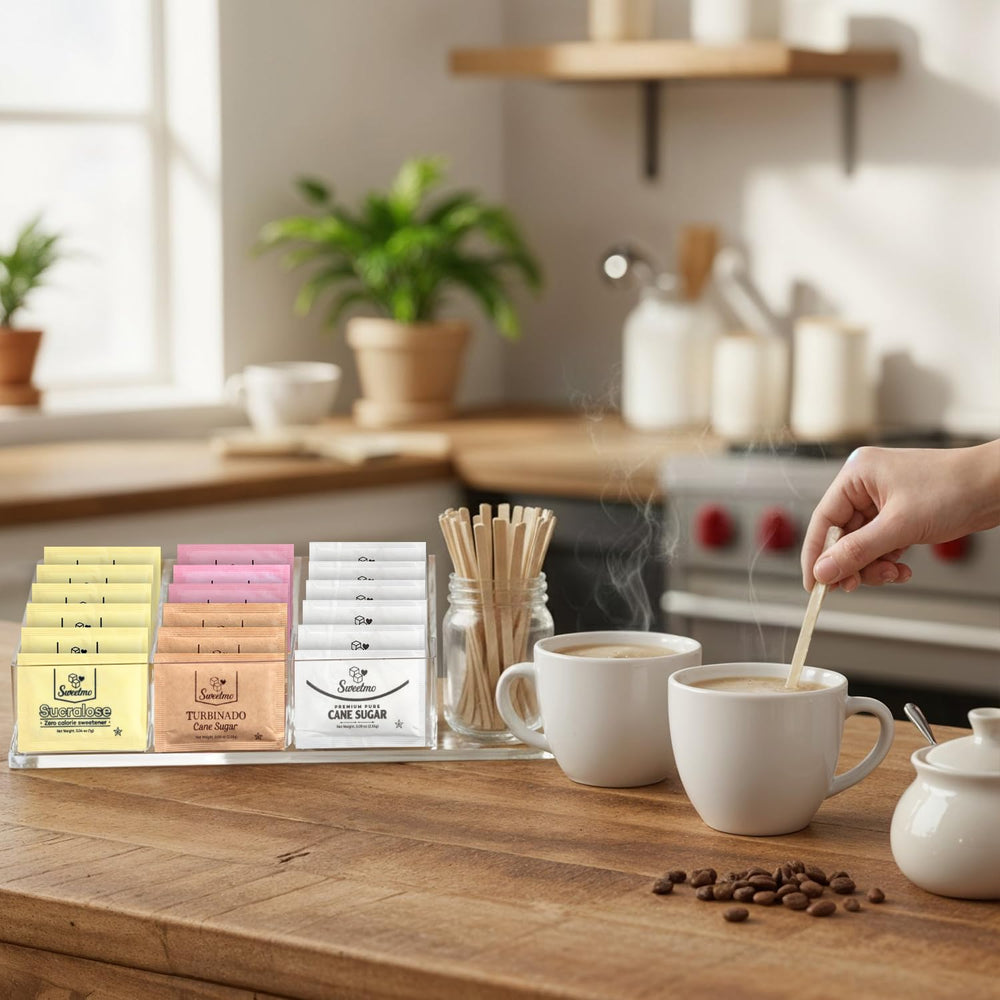 Sweetmo Wooden Stirrers included for simple mixing without extra utensils.