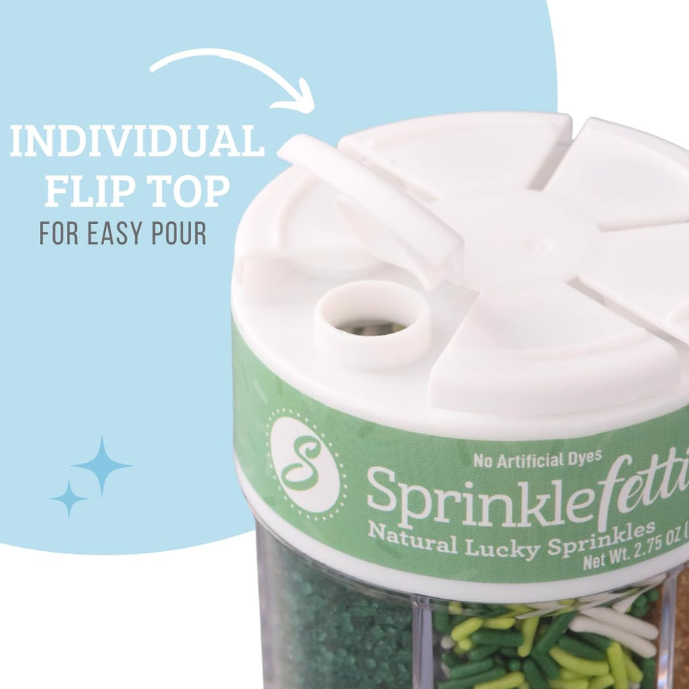 Cupcake decoration with Sweets Indeed sprinkles for a shamrock-inspired look