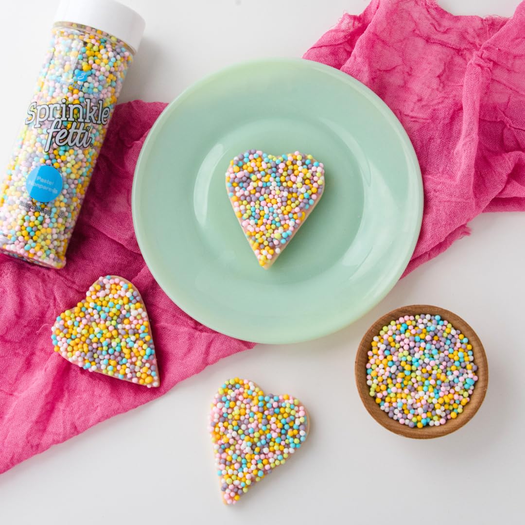 Sweets Indeed 4.23 oz sprinkles bottle ideal for quick baking embellishments.
