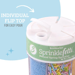 Sweets Indeed purple and pink pastel jimmies for festive cake toppers