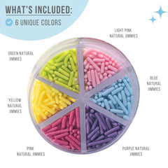 Sweets Indeed color palette highlights natural dyes ideal for festive desserts.