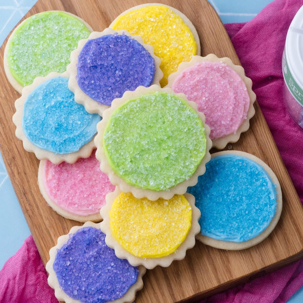 Sweets Indeed pastel sprinkles on donuts for spring flair