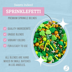 Sweets Indeed St Patrick's Day Sprinkles gold shimmer highlight desserts with festive charm