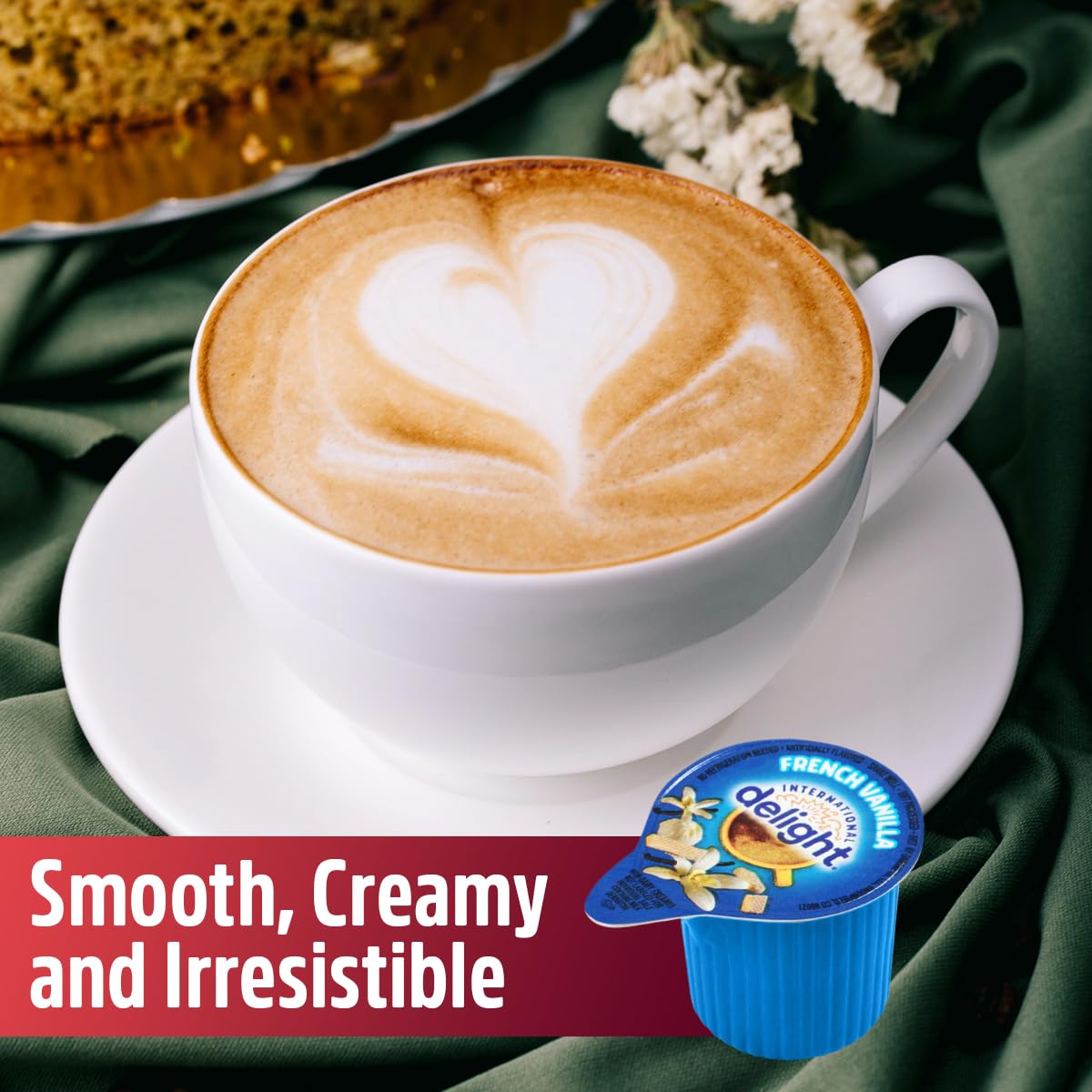 SWEETSIDE CANDY CO breakroom setup featuring vanilla creamer singles
