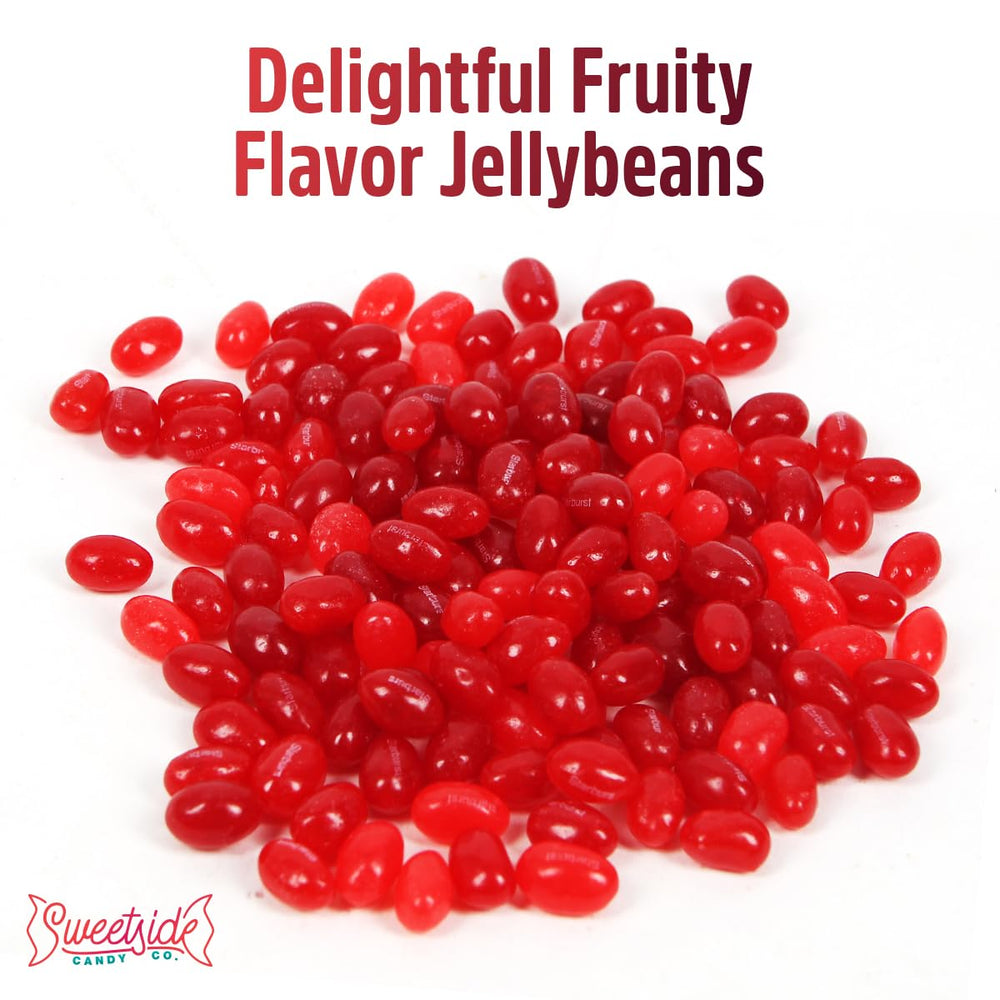 SWEETSIDE CANDY CO FaveREDS jelly beans party-favors display for celebrations.