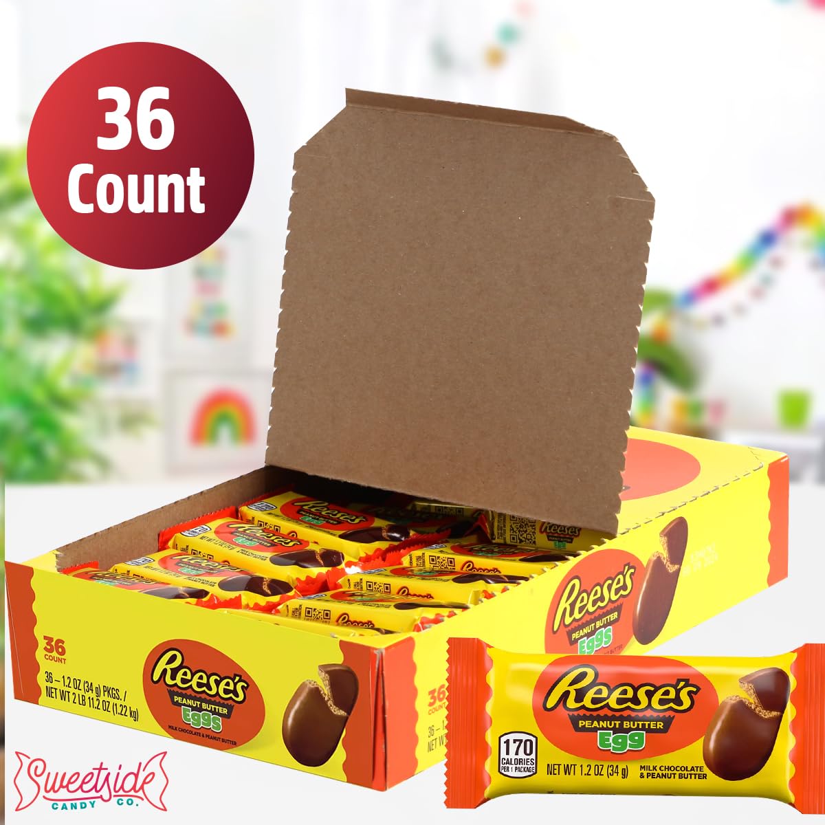SWEETSIDE CANDY CO. Reese's Eggs, individually wrapped for freshness and easy snacking.