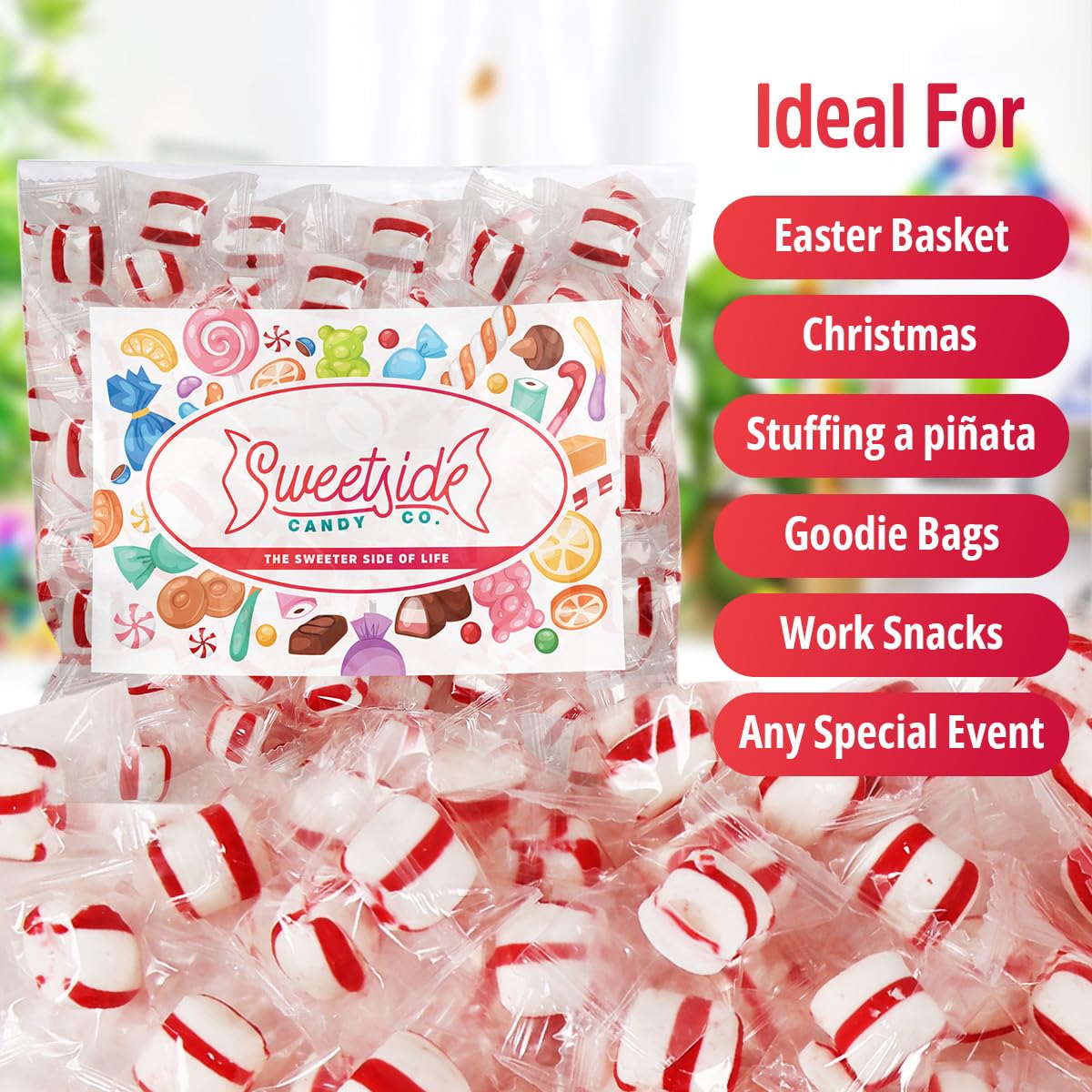SWEETSIDE soft peppermint mints for home travel and quick refreshment.