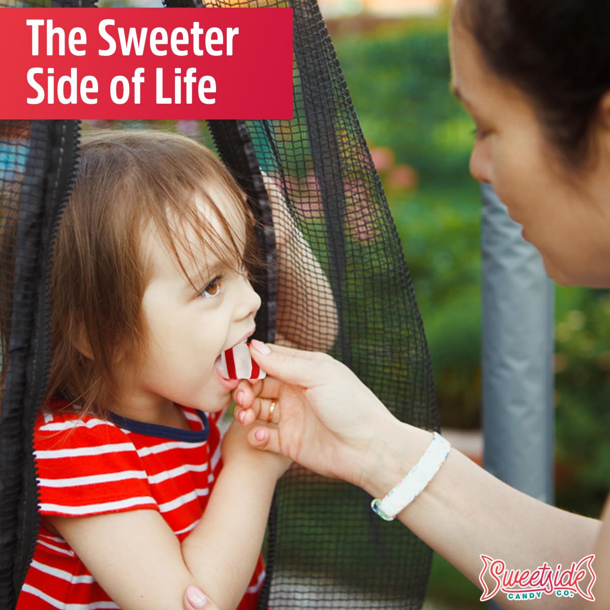 SWEETSIDE party-ready soft peppermint mints shared among guests.