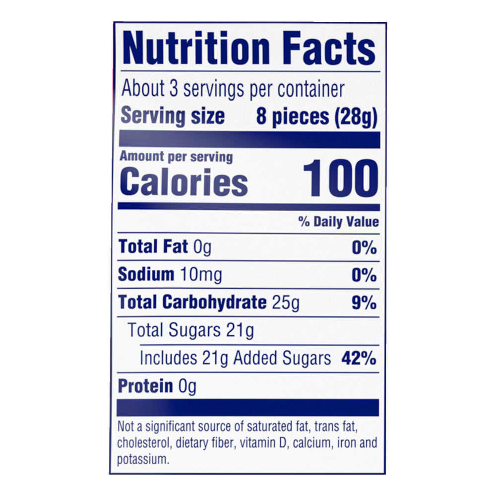 SweeTARTS Chewy Fusions Fruit Punch Medley bag back with flavor notes and serving ideas