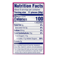 Back of SweeTARTS Rope Bites Mixed Fruit bag shows resealable zip for freshness