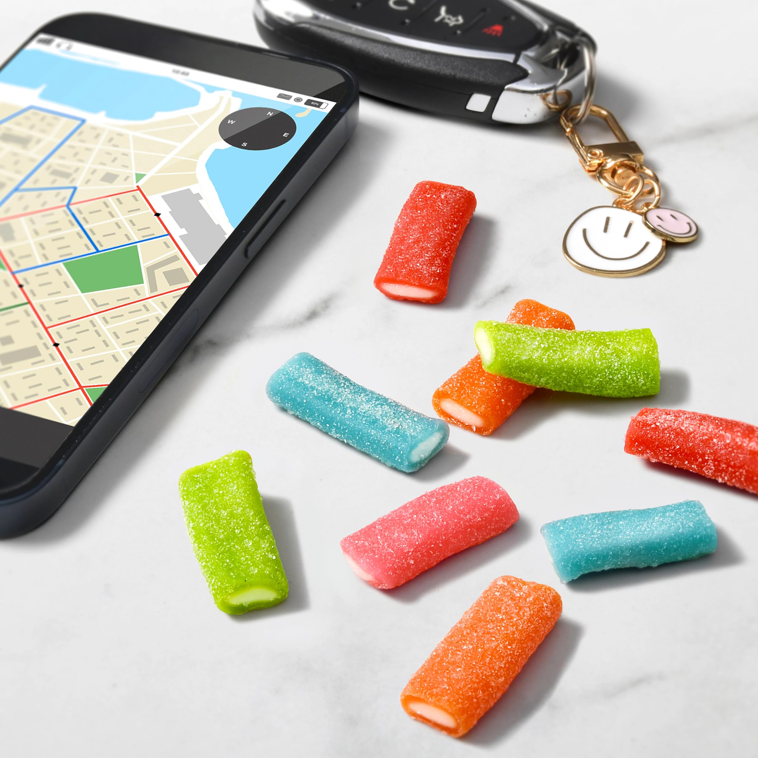 Taste-test scene highlighting bold sweet-tart balance in each bite