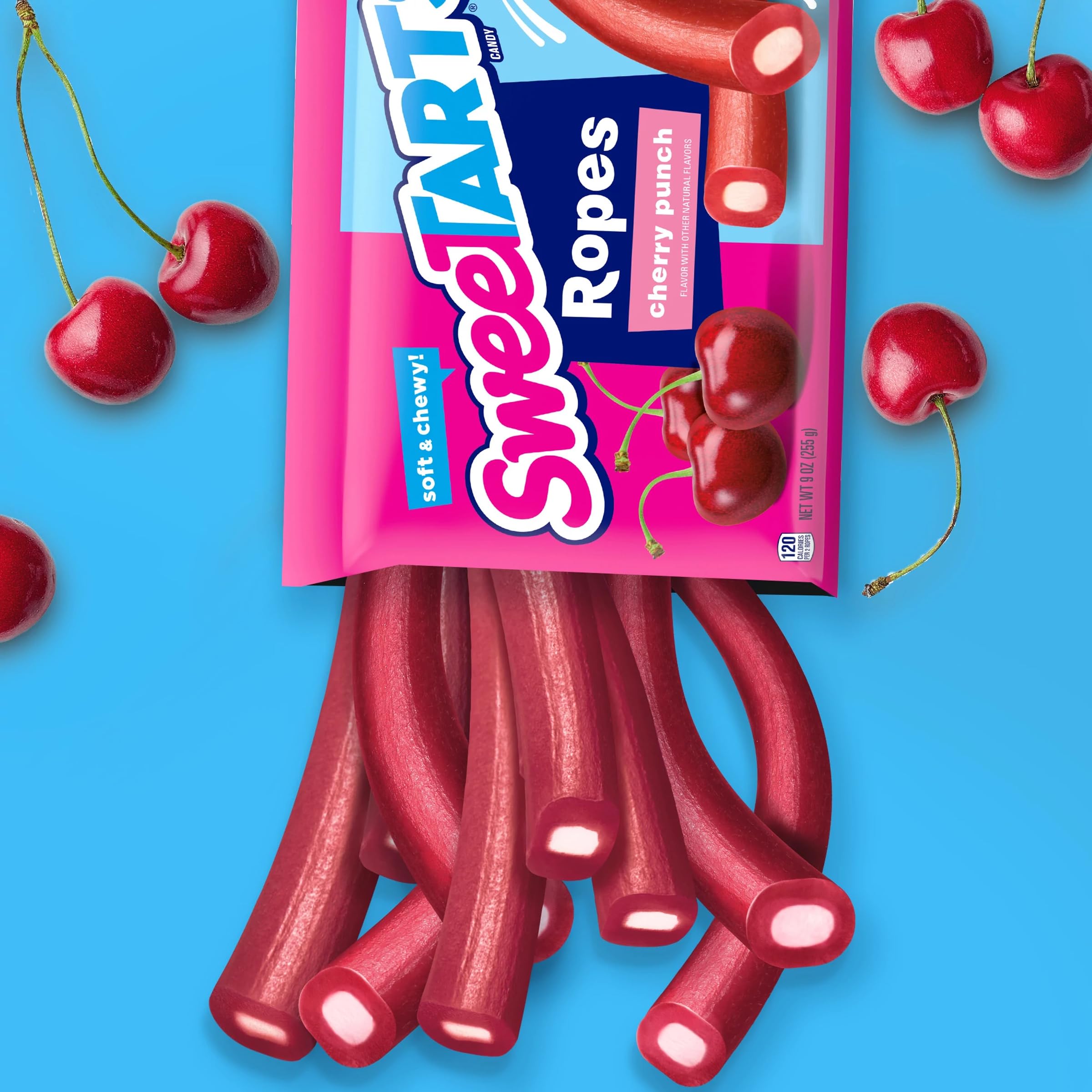 Snack-time moment with SweeTARTS Cherry Punch ropes