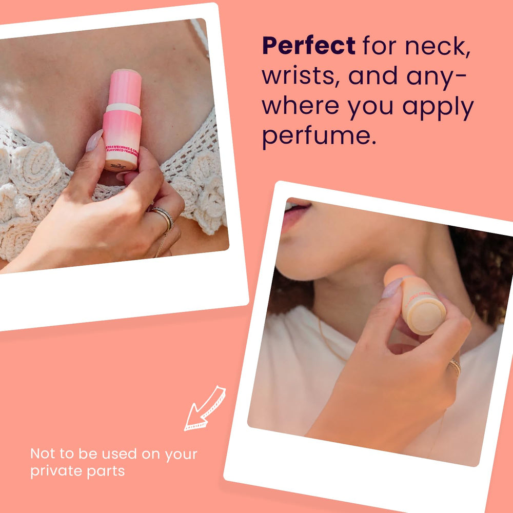 Sweetums SweetSpot application on wrist for discreet fragrance