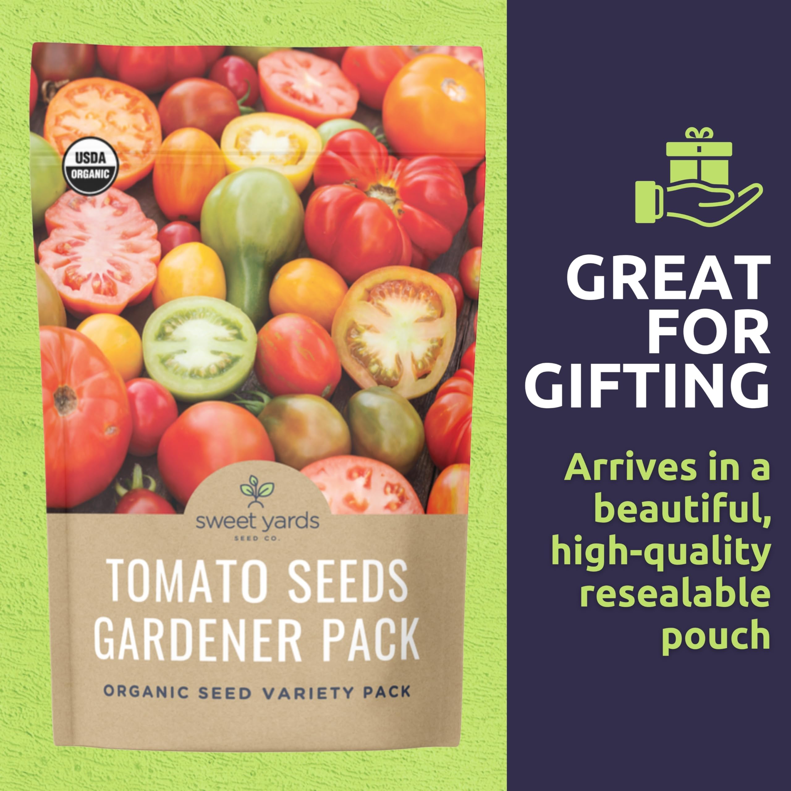 Sweet Yards Yellow Pear seed packet for sweet snacking.