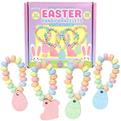 Sweetzo Easter Candy Bracelet beads closeup, colorful pastel beads for gifting