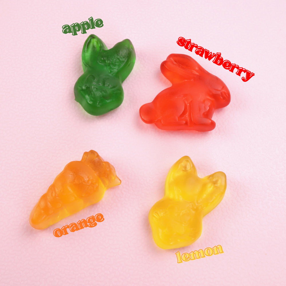 Sweetzo Haribo Happy Hoppers strawberry-flavored gummies, colorful and tasty.