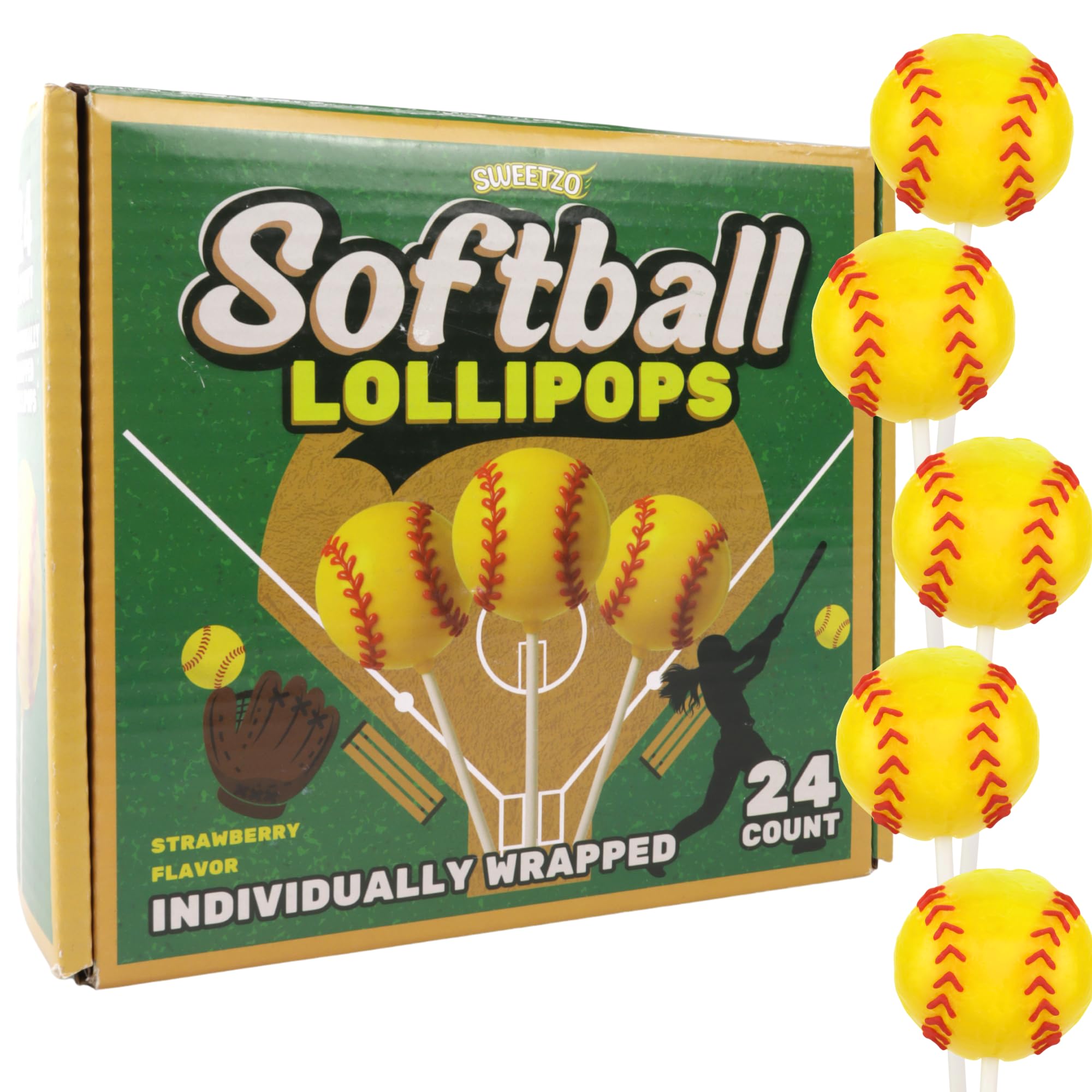 Sweetzo softball-themed party favors for kid-friendly candy moments.