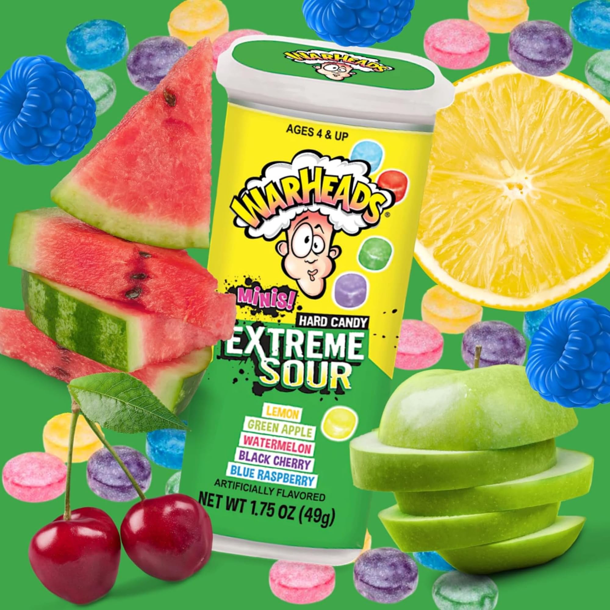 Sweetzo Warheads Minis 1.75-ounce snack cups ideal for sharing at events.