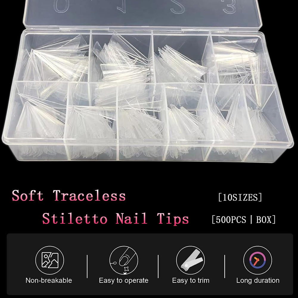 SWETIDY clear half-cover nail tips for a natural fit.