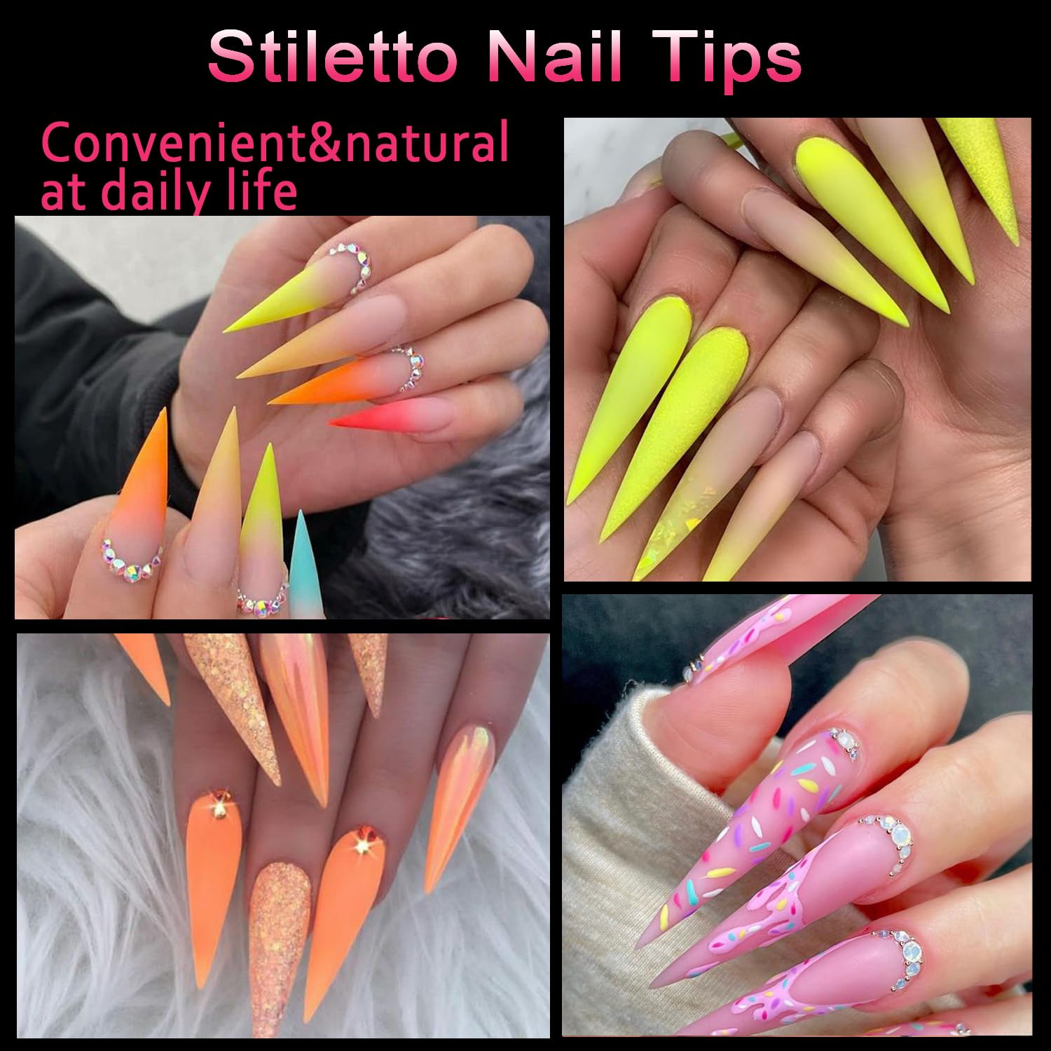 SWETIDY Halloween cosplay nail tips for bold looks.