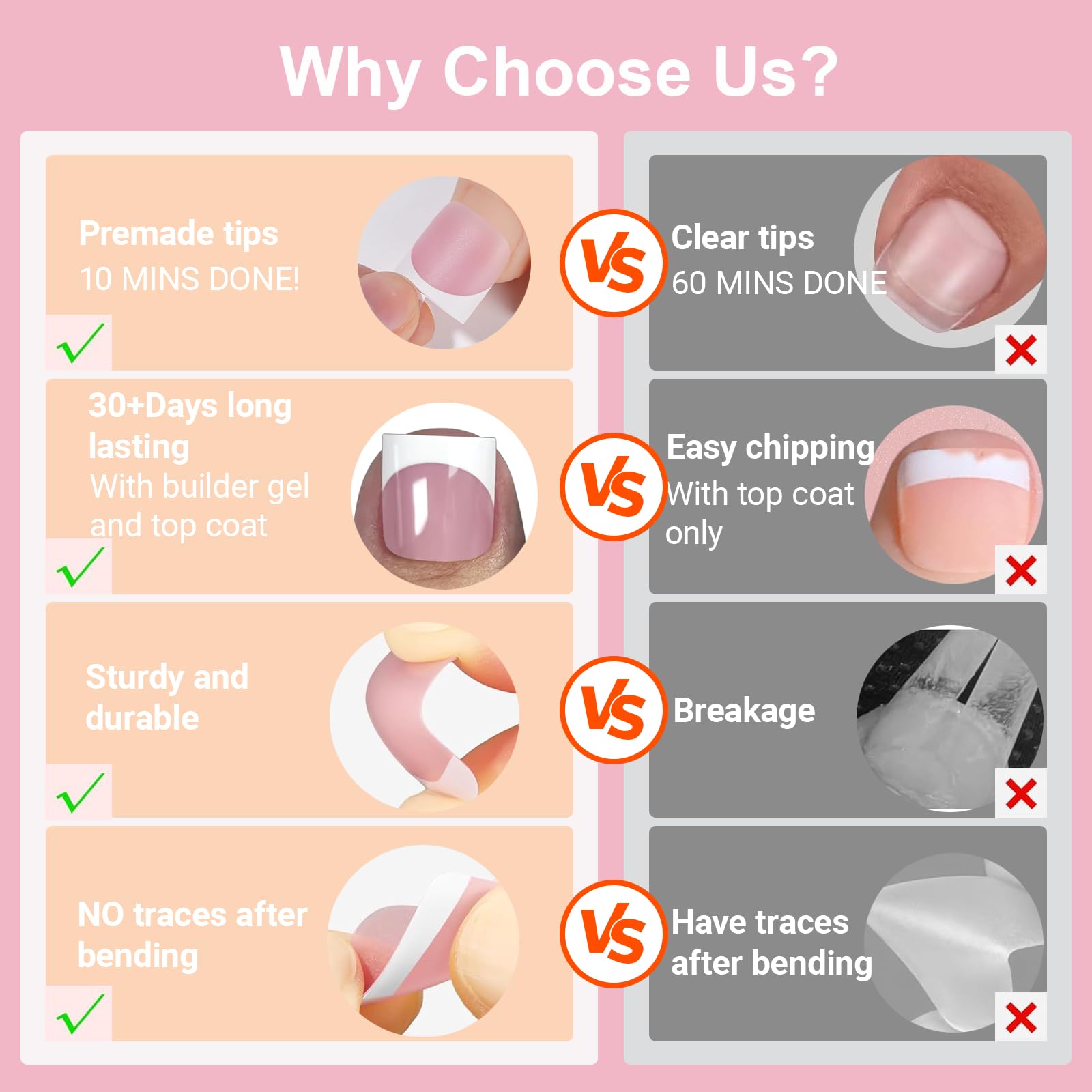 SWETIDY soft gel toe tips with pre-applied primer and base coat.