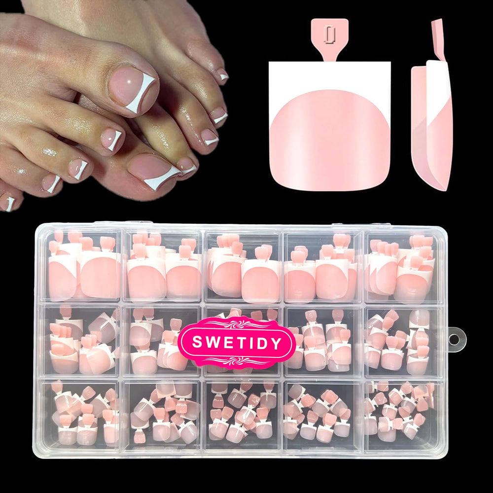 SWETIDY toe nail tips set with 150 pieces for versatile French tips