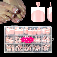 SWETIDY toe nail tips set with 150 pieces for versatile French tips