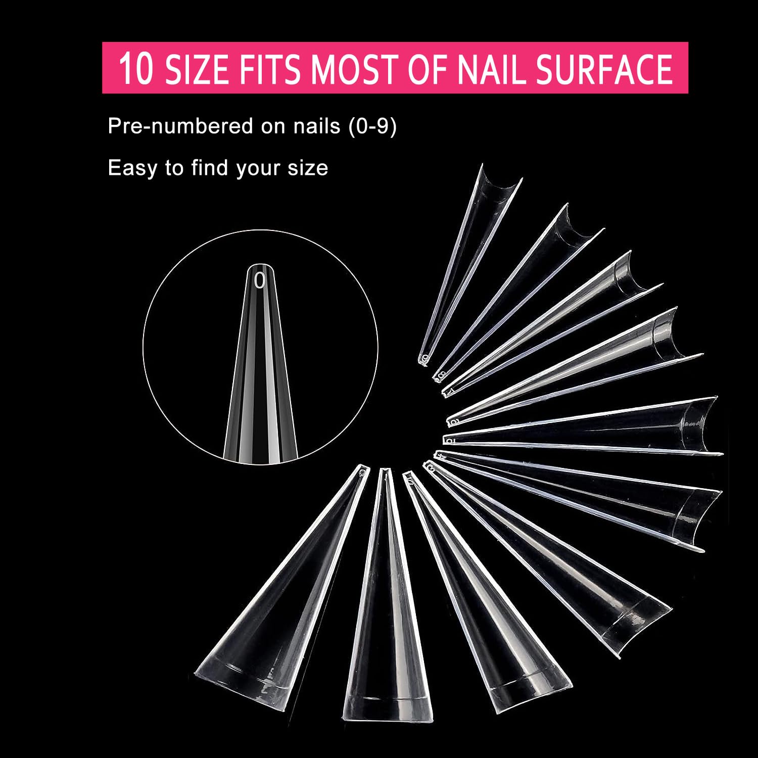 SWETIDY XL stiletto nail tips easy to apply and secure.