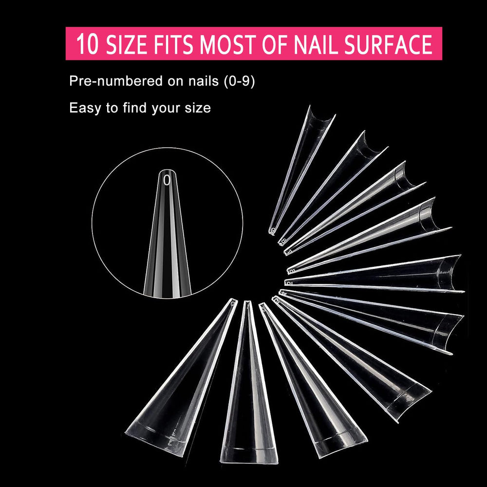 SWETIDY XL stiletto nail tips easy to apply and secure.