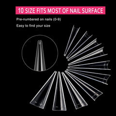 SWETIDY XL stiletto nail tips easy to apply and secure.
