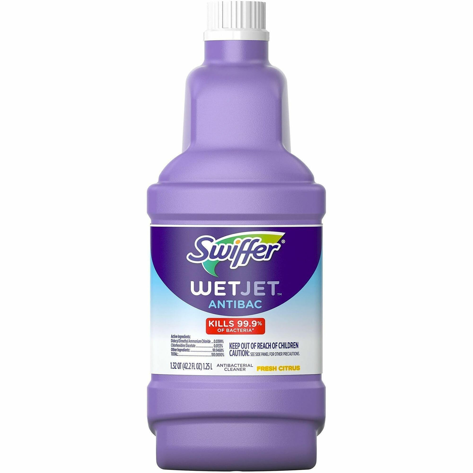 Clean, bright floor after mopping with Swiffer WetJet