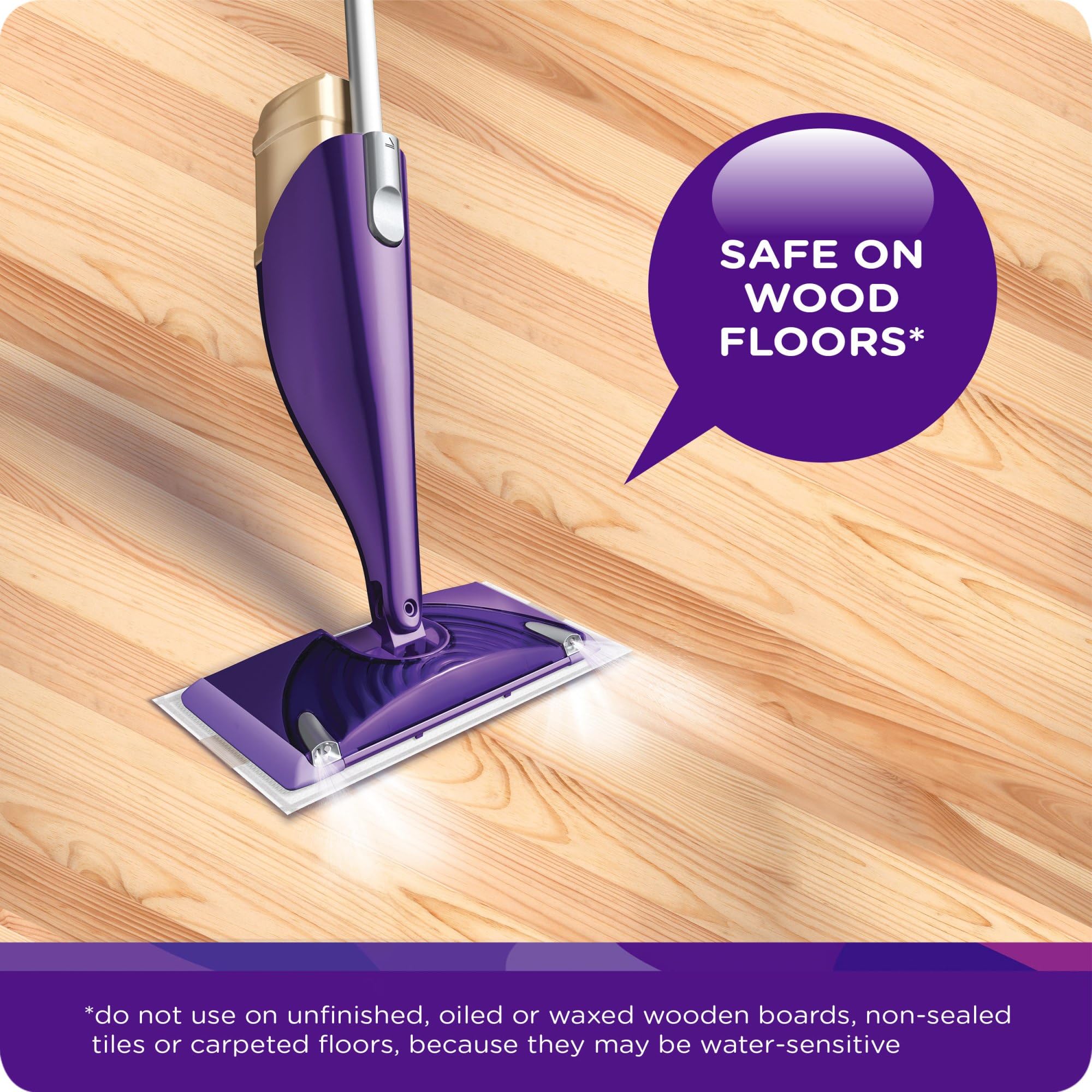 Fresh citrus scent rising while mopping with Swiffer WetJet