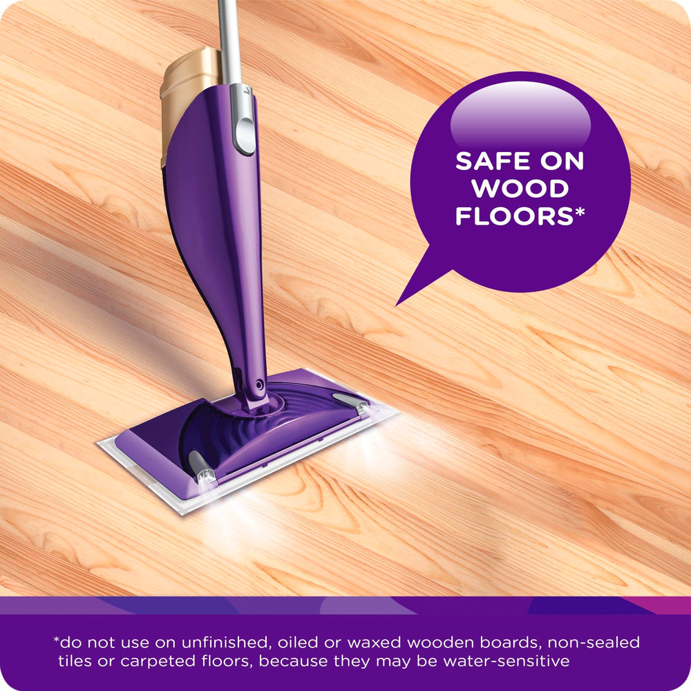 Fresh citrus scent rising while mopping with Swiffer WetJet